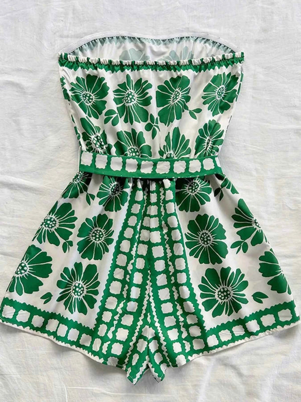 Strapless tie waist romper — additional view 8