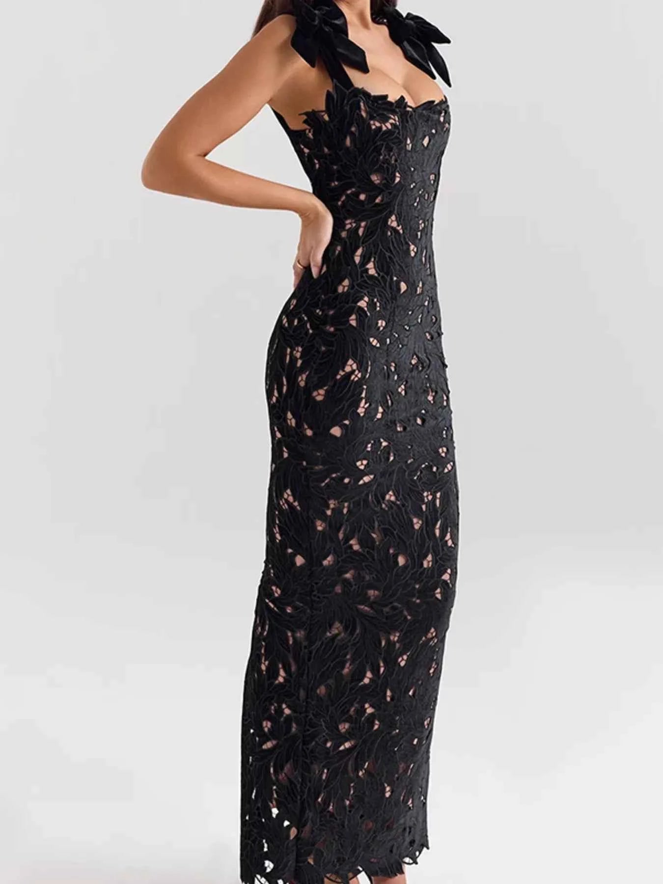 Lace cutout maxi dress — additional view 5