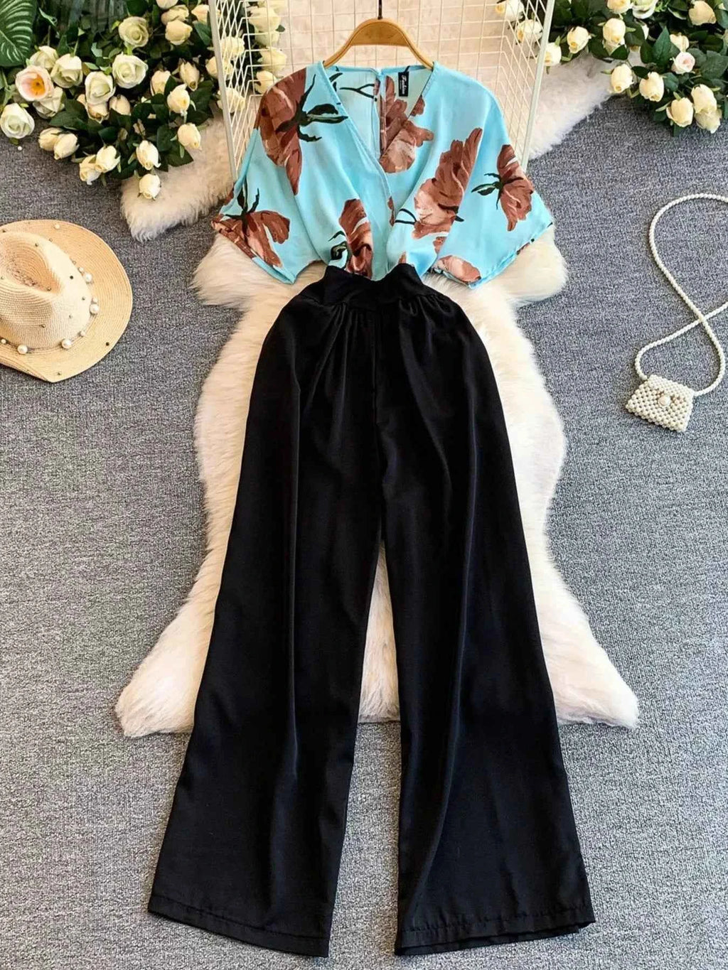 Versatile Pocketed Casual Jumpsuit-Jumpsuit-Splashis-Color:Blue-Size:One Size-Splashis