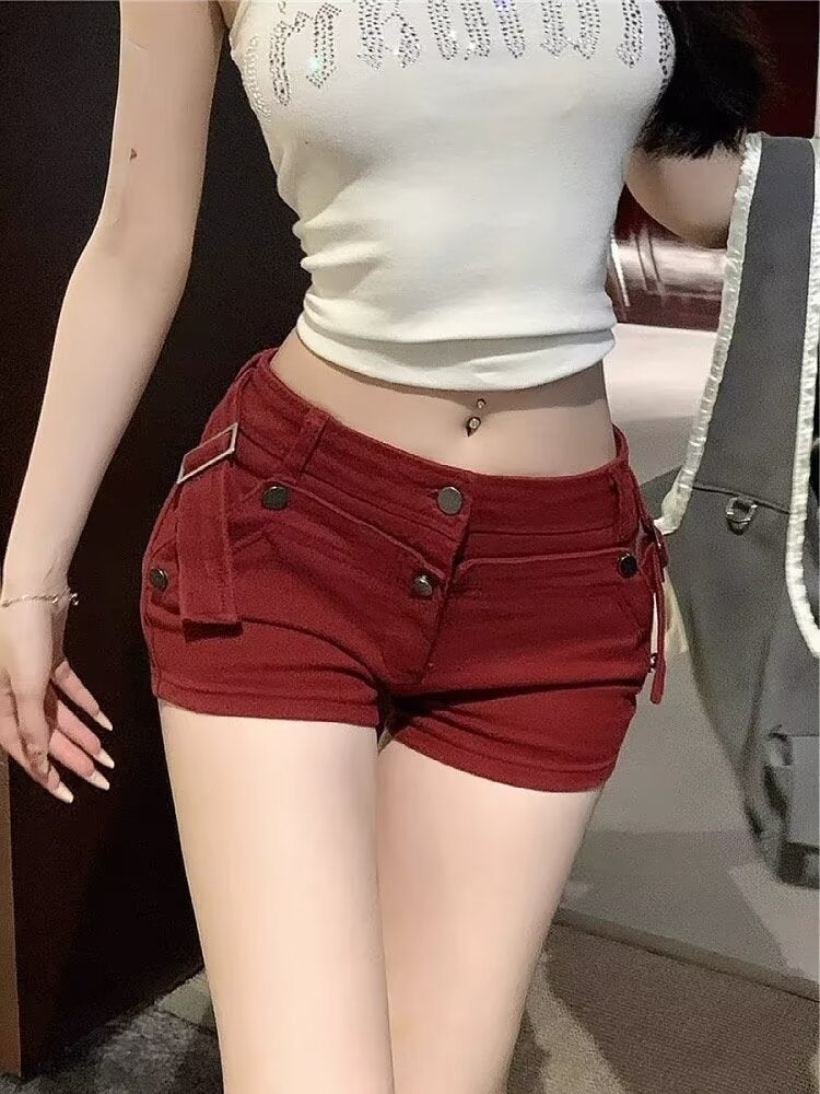 Women’s Low-Rise Stretch Denim Shorts, product view 7