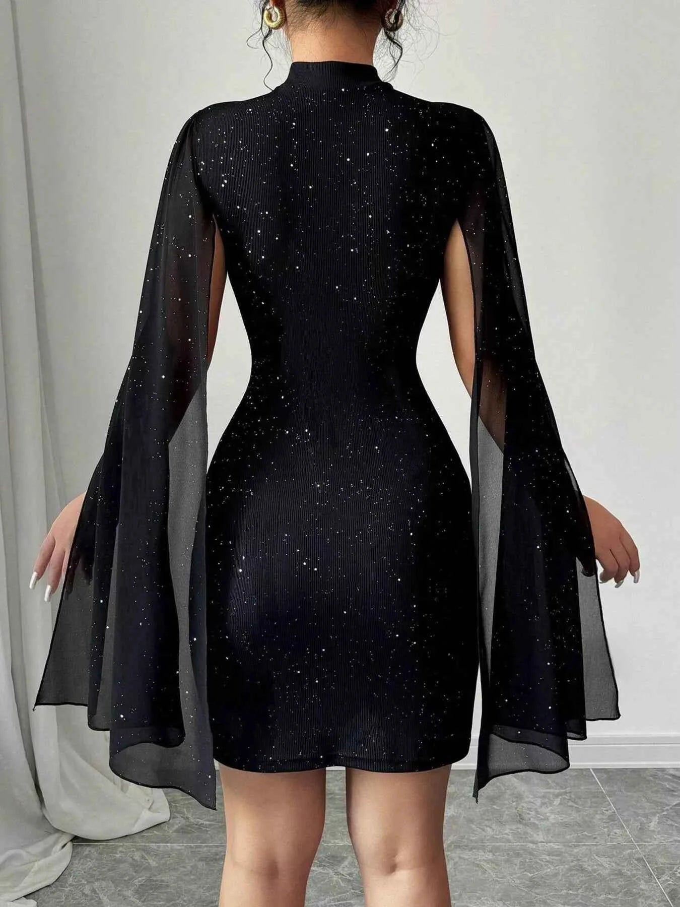 Glitter cutout bodycon dress — additional view 2