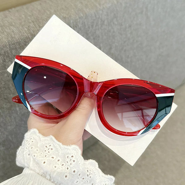 Deep Red vintage cat-eye sunglasses