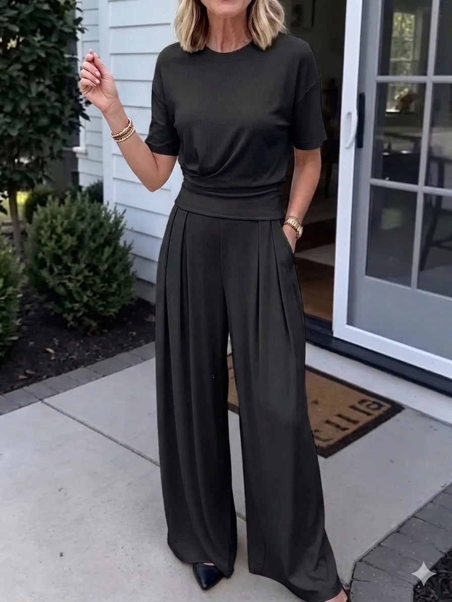 Women's T-Shirt & Wide-Leg Pants Set — product image 7