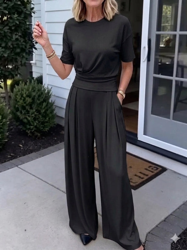 Women's T-Shirt & Wide-Leg Pants Set — product image 7