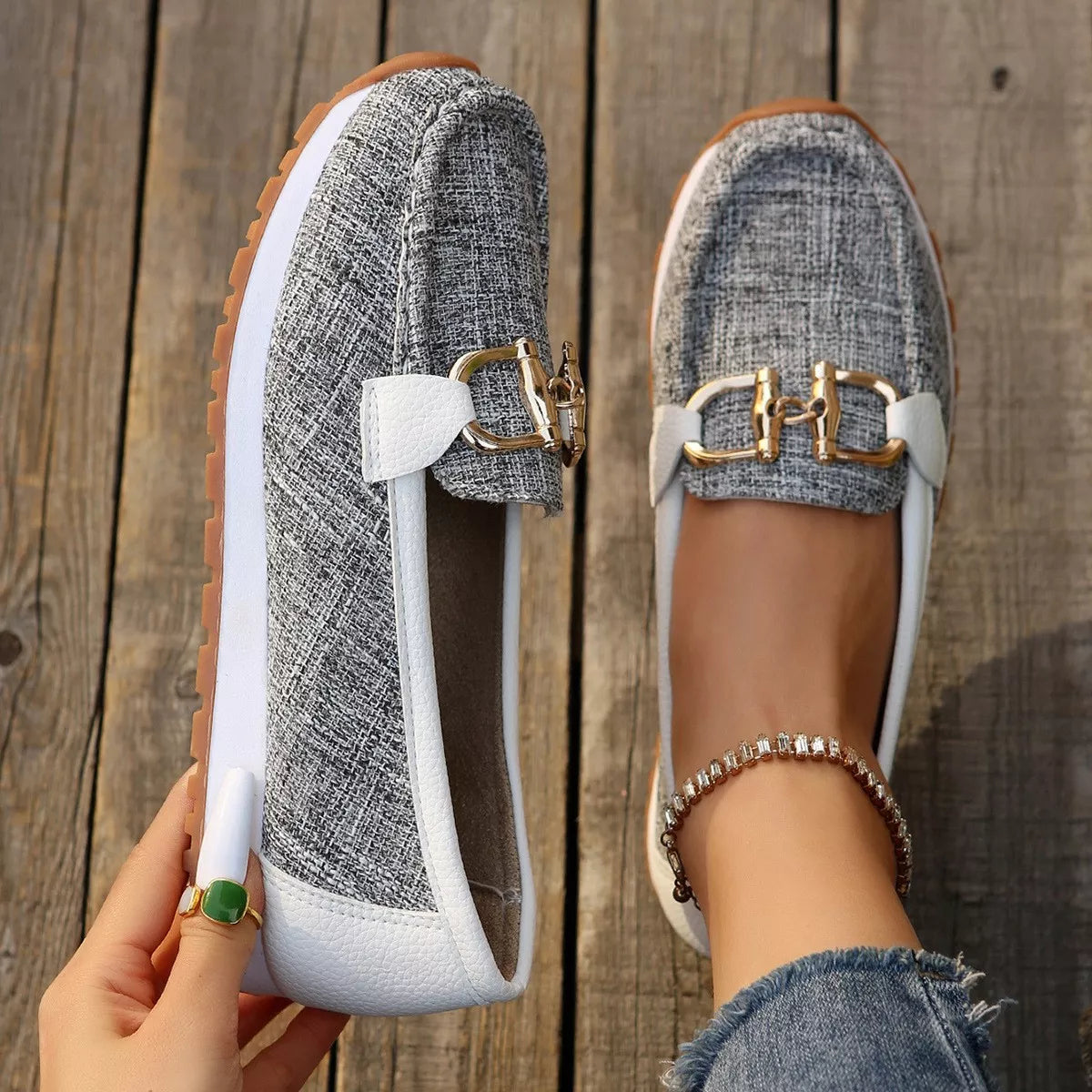 Round toe slip-on shoes — additional view 6