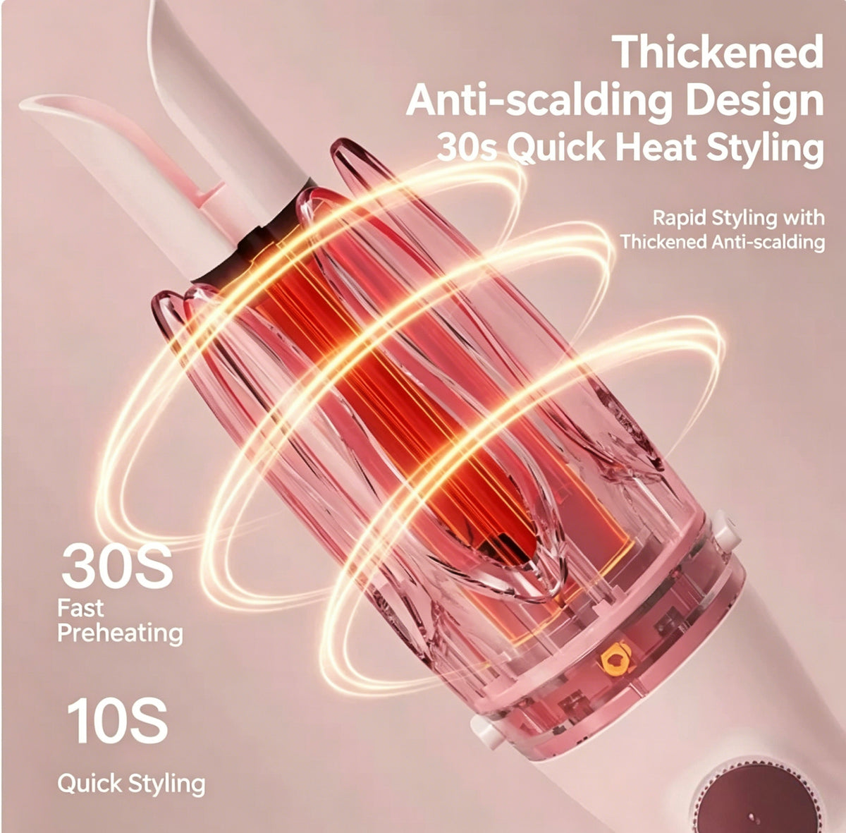 3-in-1 Curling Iron and Straightening Comb Set, product view 8