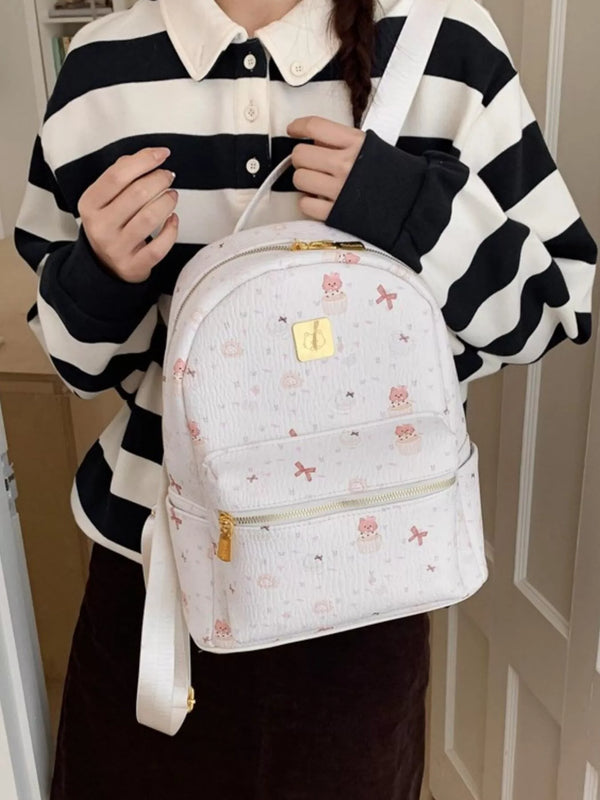 Mini Patterned PU Leather Backpack — product image 4