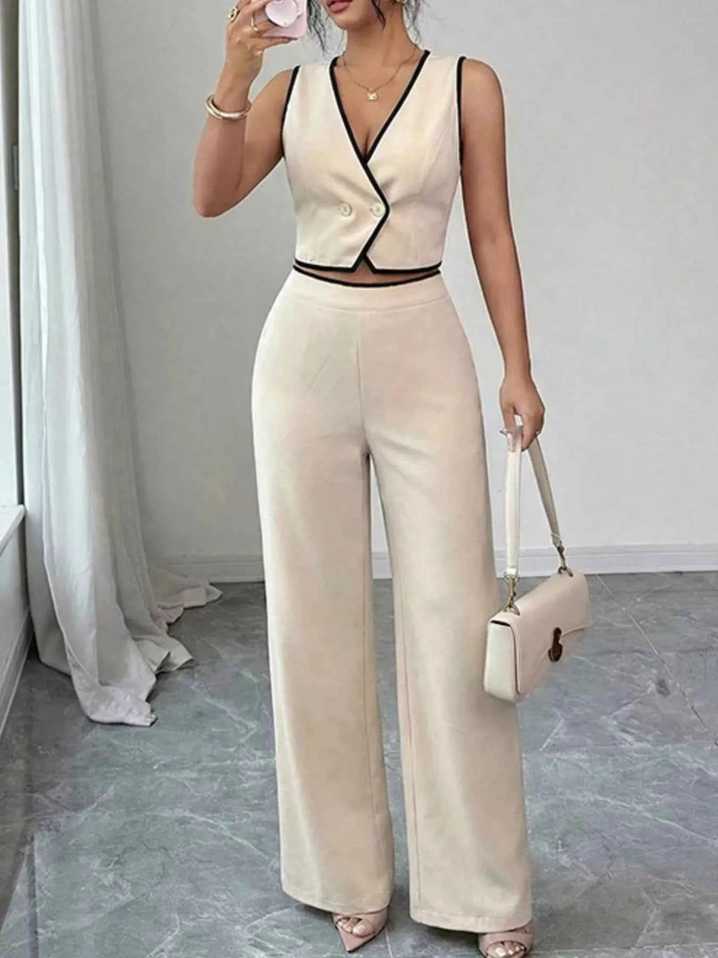 Casual vest and pants set — additional view 5