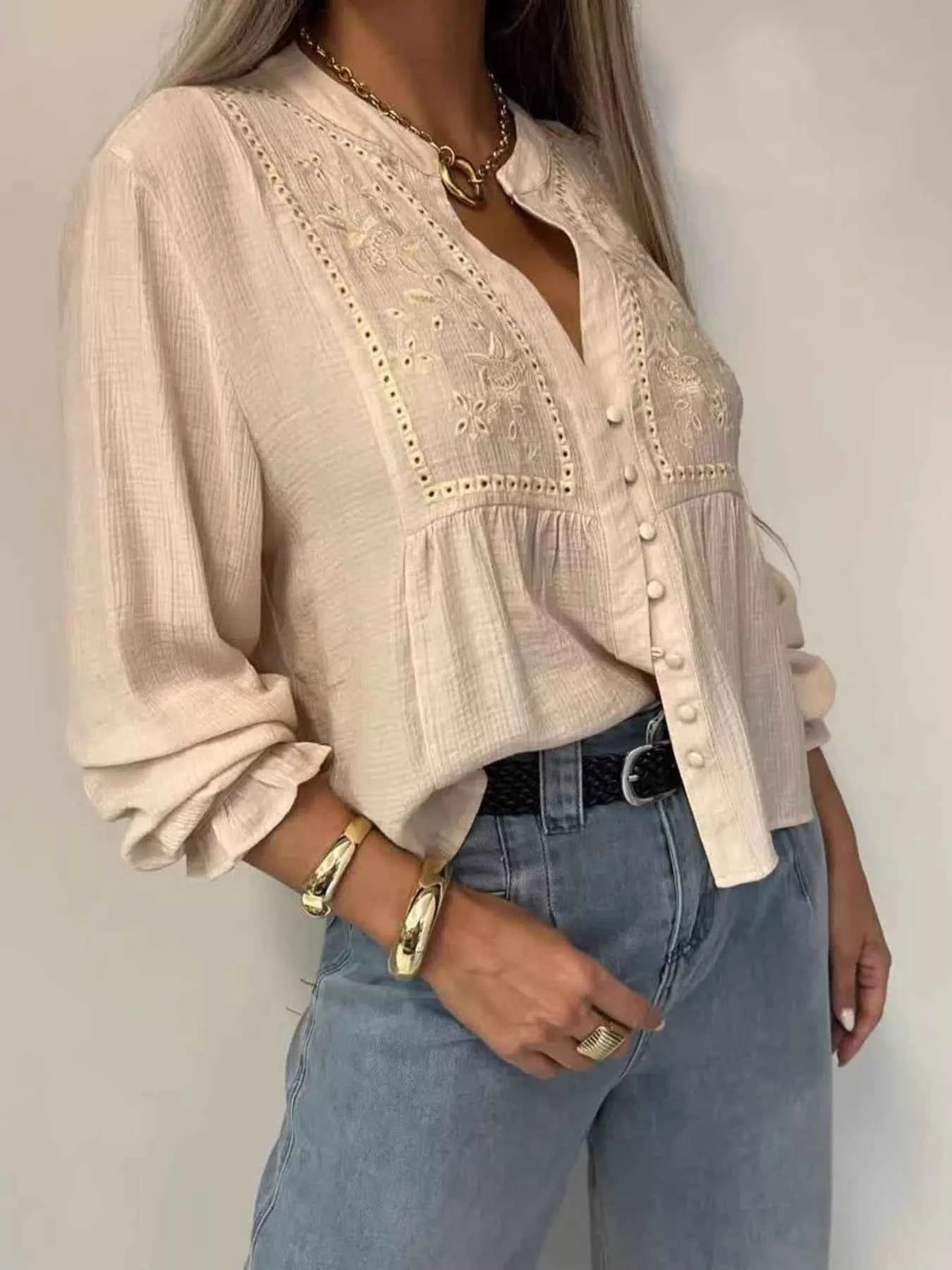 Embroidered detail shirt — additional view 3