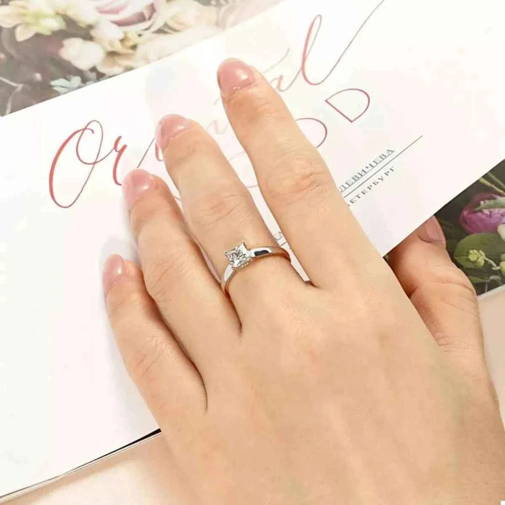 Minimalist silver-plated zircon ring — additional view 3