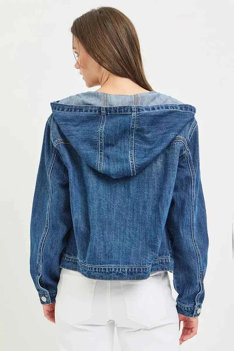 Denim jacket with hoodie — additional view 3