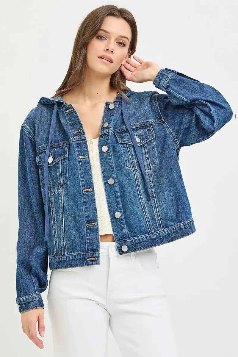 Denim jacket with hoodie — additional view 2