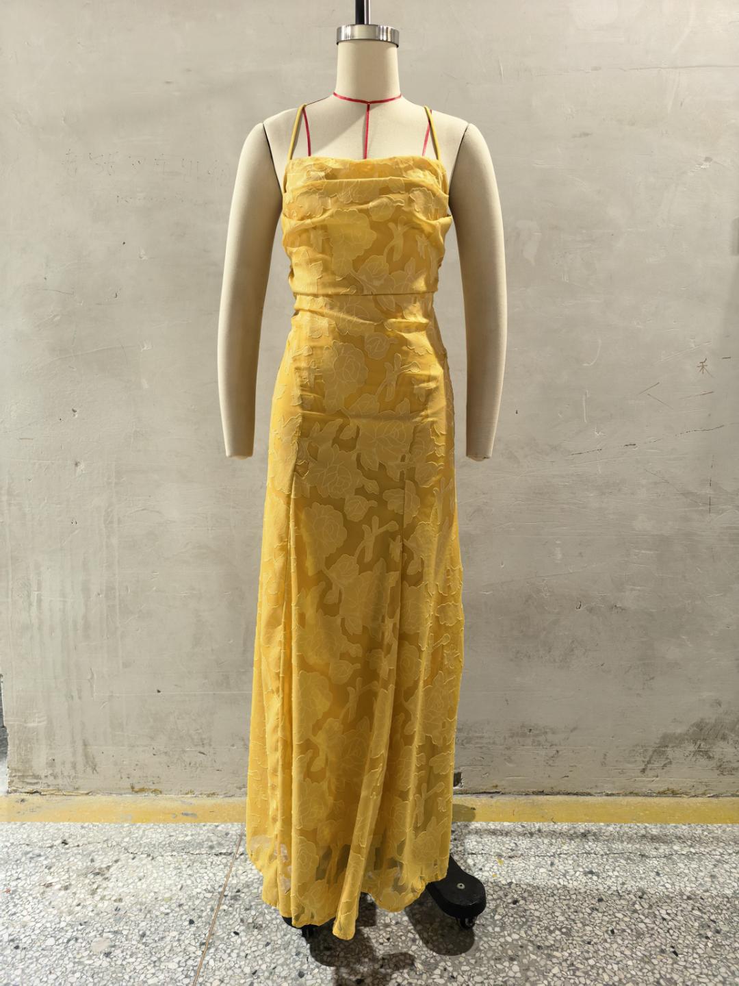 Lace Backless Evening Dress