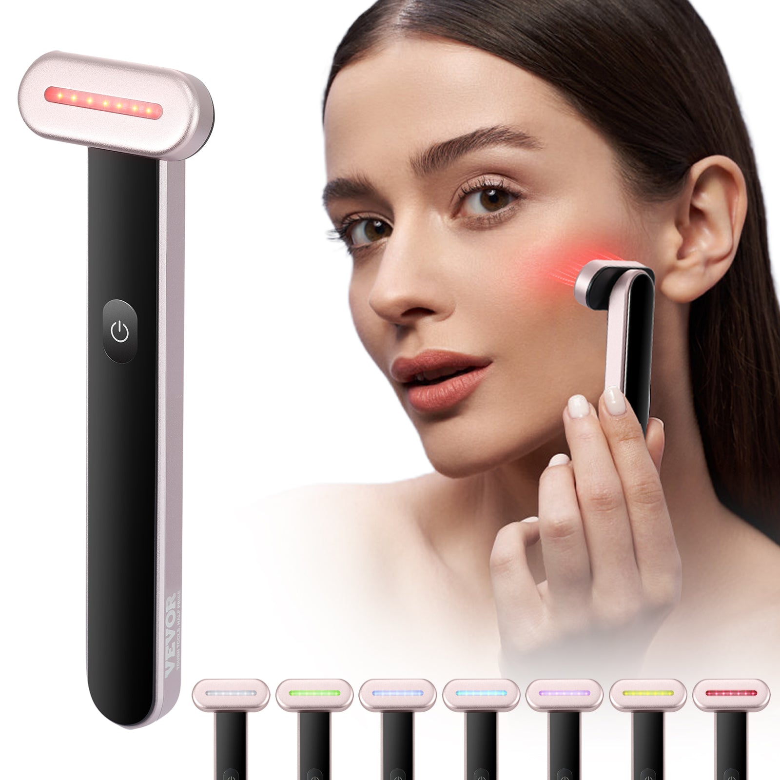 LED Facial Wand - 7 Color Light, Warming & Vibration, Portable, alternate product view