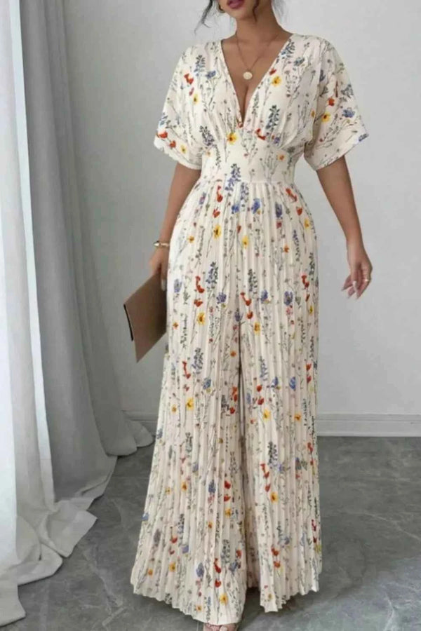 Floral print wide leg jumpsuit — additional view 5