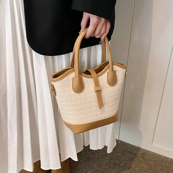 Product detail photo of Houndstooth Bucket Bag, Handbag, everyday style