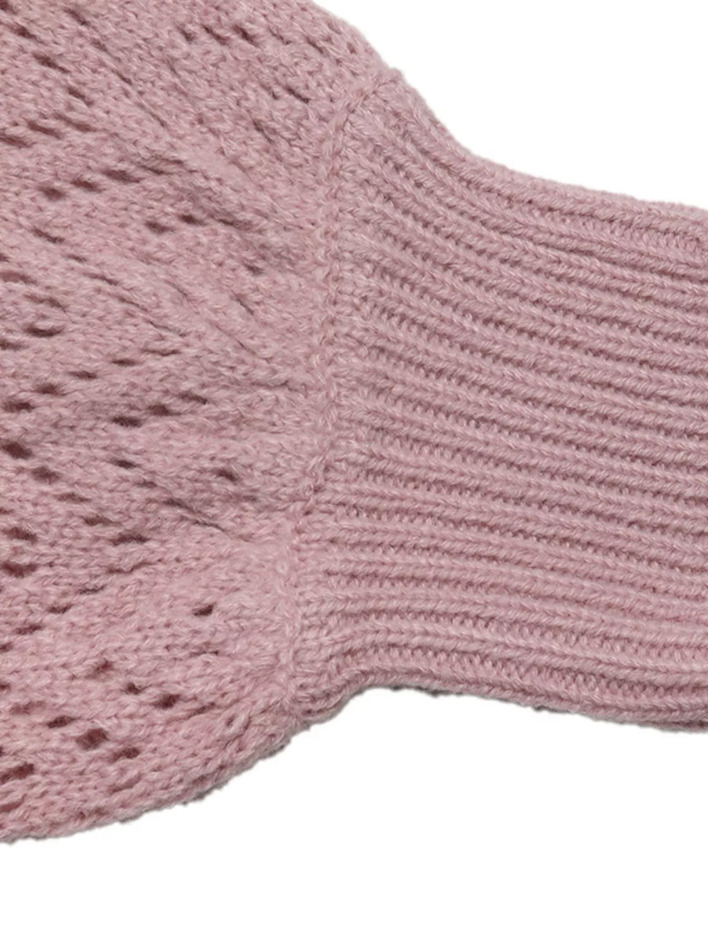 V-neck openwork long sleeve sweater — additional view 8