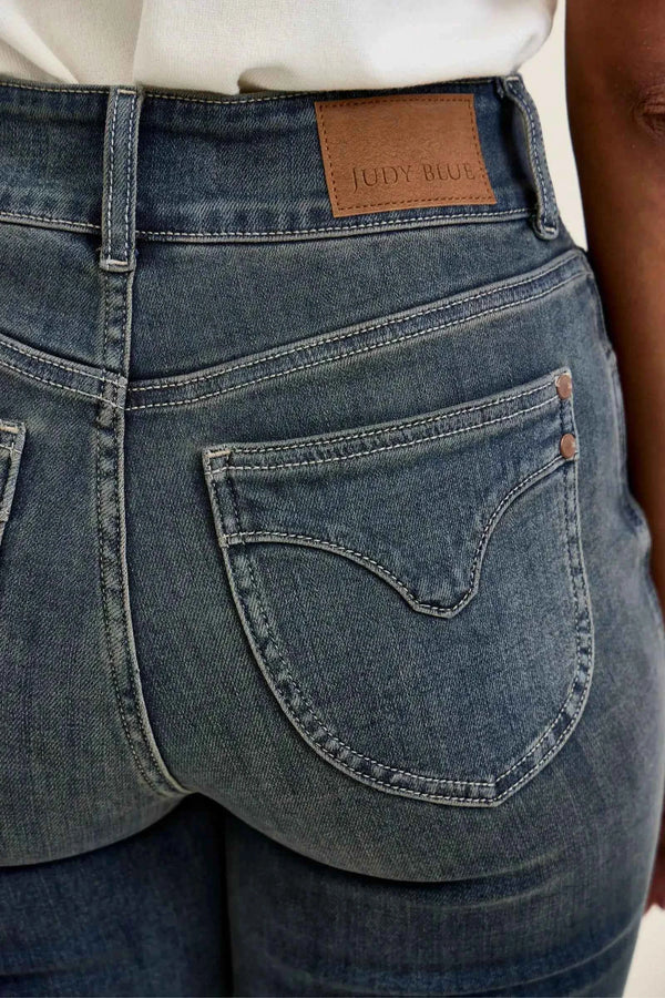 High-waist frayed hem jeans — additional view 5