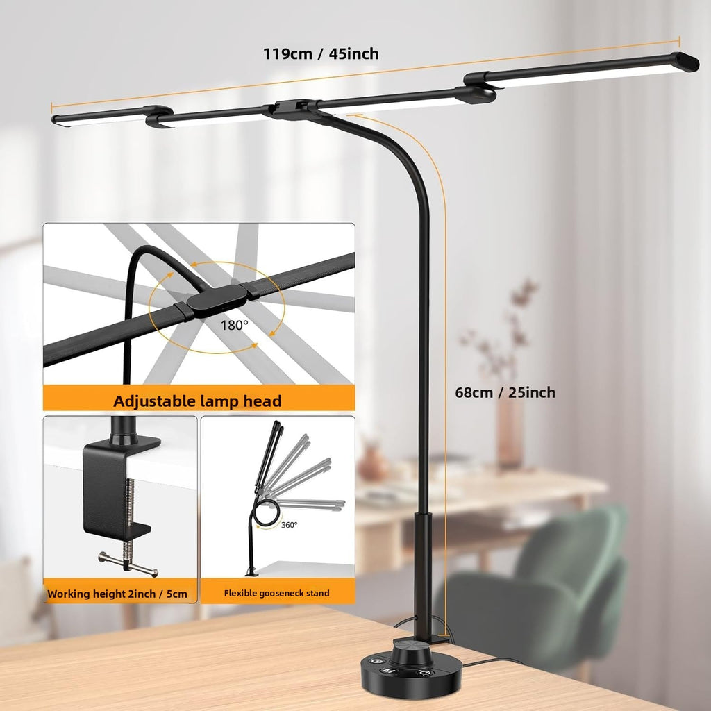 Adjustable LED Desk Lamp with Clip view 3