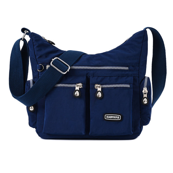 Water-Resistant Nylon Crossbody Bag for Women - Multi-Pocket Shoulder Bag, product view 12