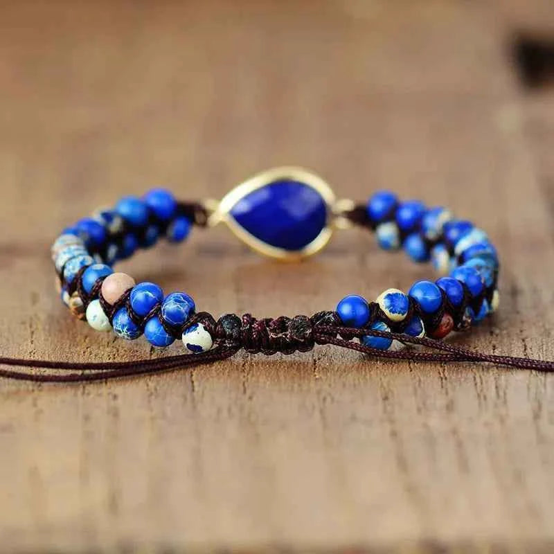 Handmade teardrop beaded bracelet — additional view 2