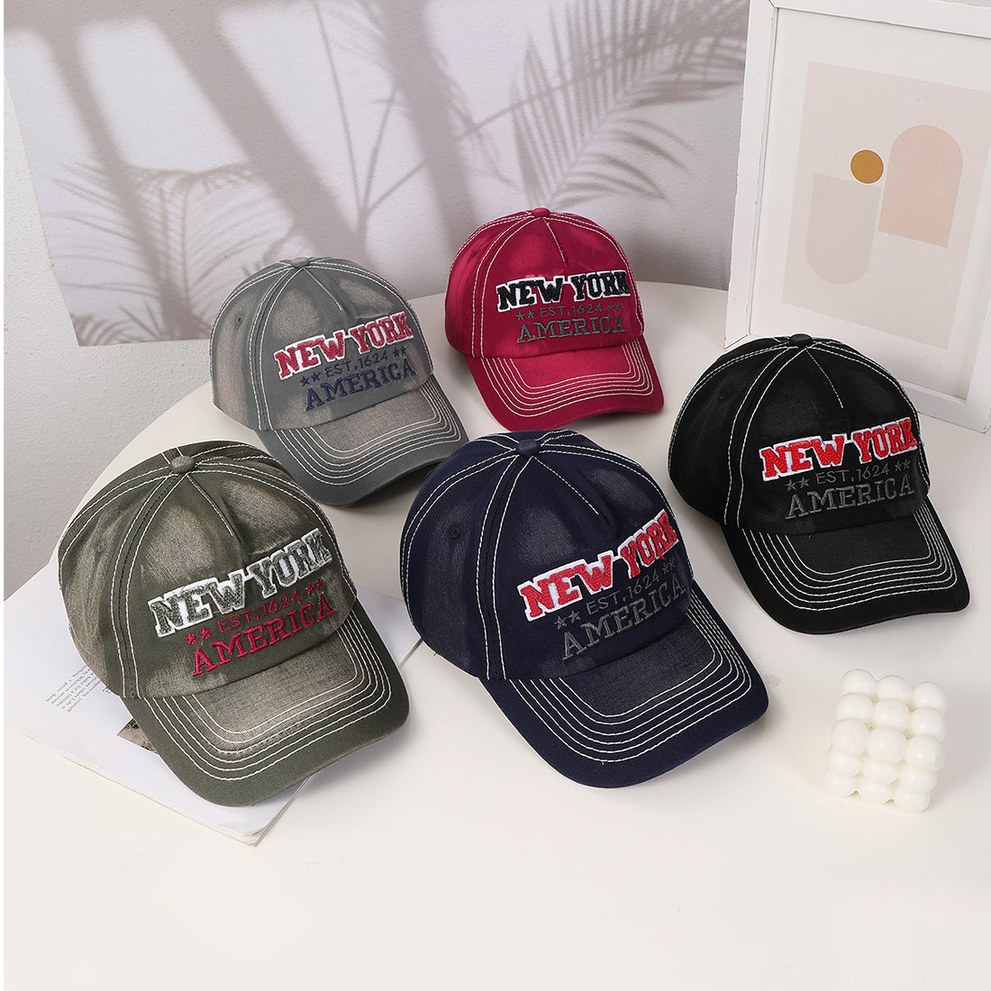 Embroidered Lettering Baseball Cap-Splashis, alternate view 1