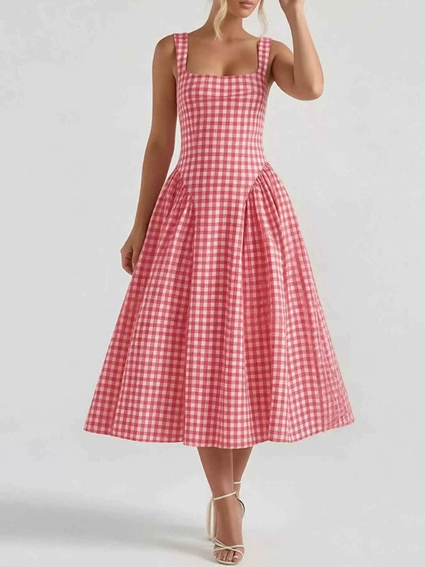 Plus size plaid midi dress — additional view 10
