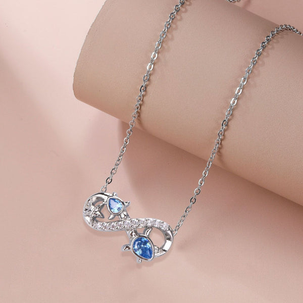 Main product photo of Infinite Symbol Turtle Pendant Necklace For Women