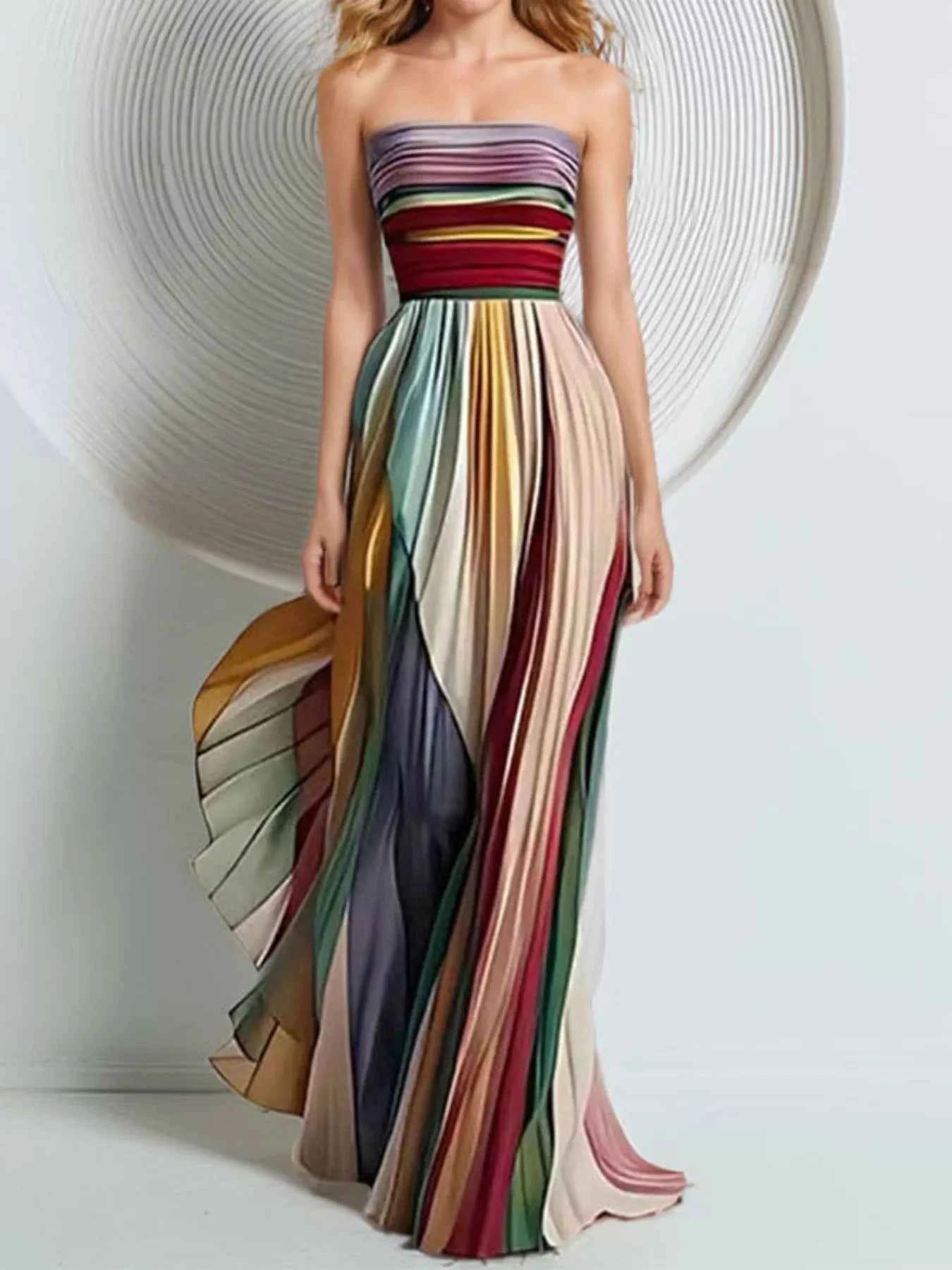 Striped maxi dress — additional view 4