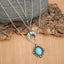 Artificial turquoise three-layered necklace — primary view