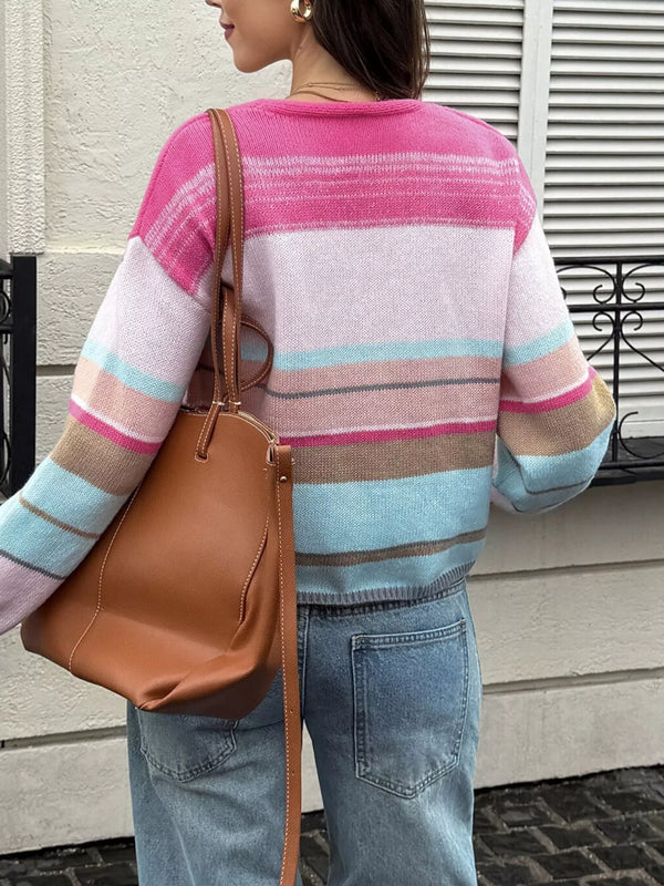 Striped Tie-Front Cardigan view 5