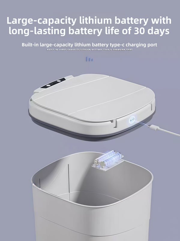 Trash can automatic lid open detail
