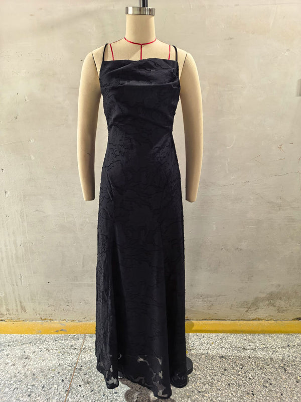 Lace Backless Evening Dress