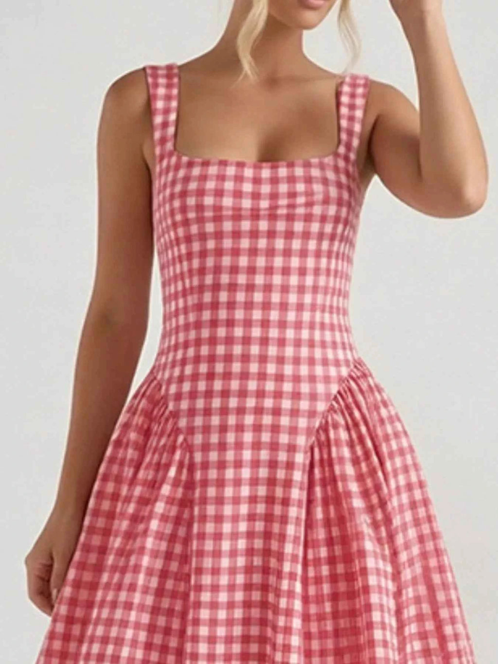 Plus size plaid midi dress — additional view 12