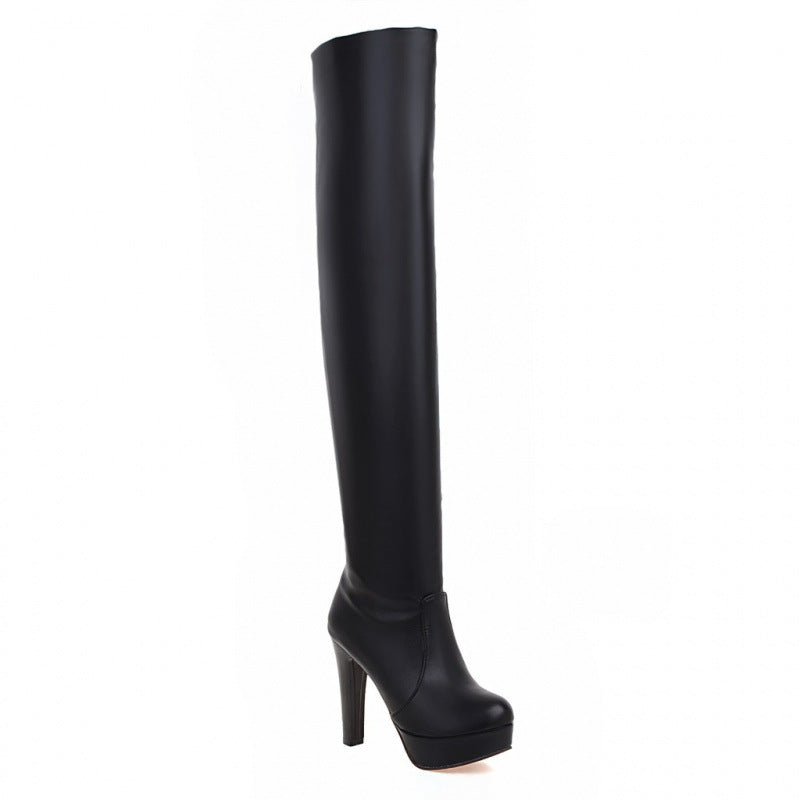 Over-the-knee block heel boot product image