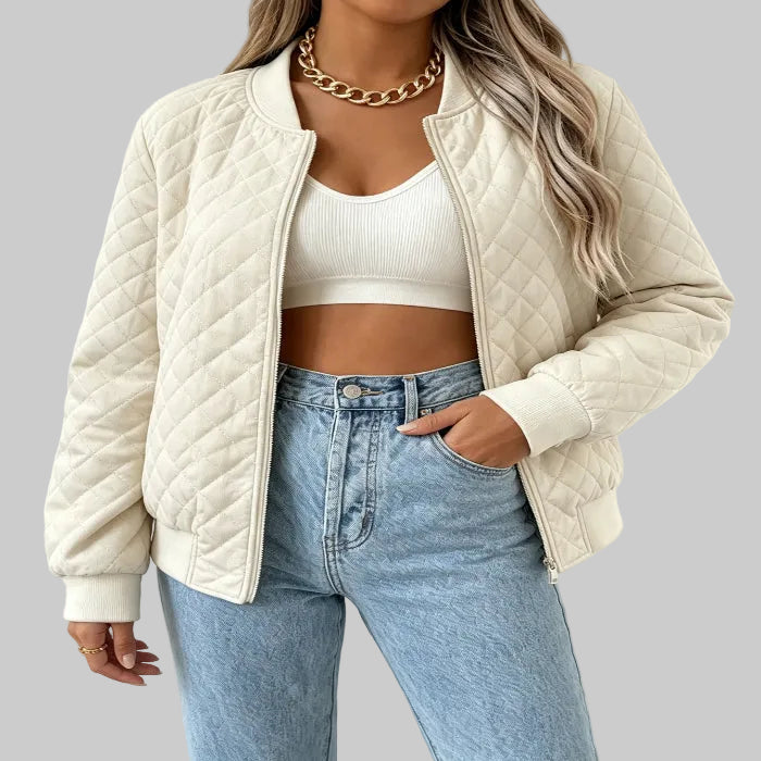 Women's Stand Collar Jacket – Apricot product image