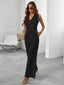 Women's V-neck tank top and trousers suit set view 3