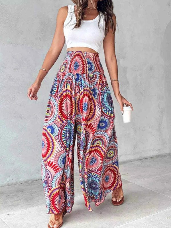 Printed wide-leg pants — additional view 6