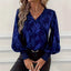 Product detail photo of Printed Long Sleeve Ruffled Shirt, Women’s Shirt, everyday style, printed long sleeve ruffled shirt