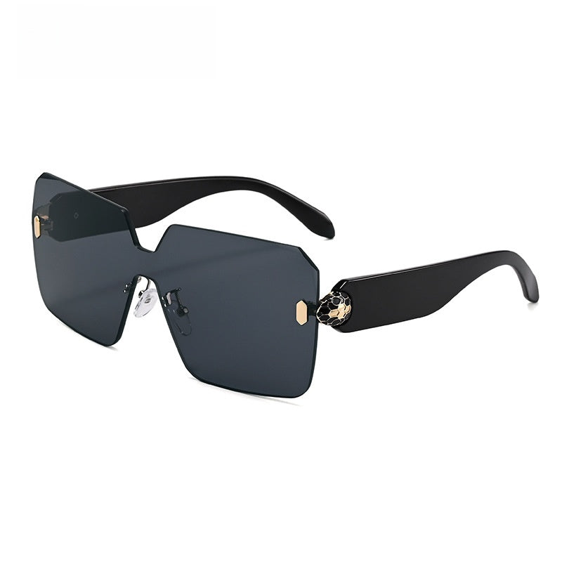 Sunglasses shown worn on face