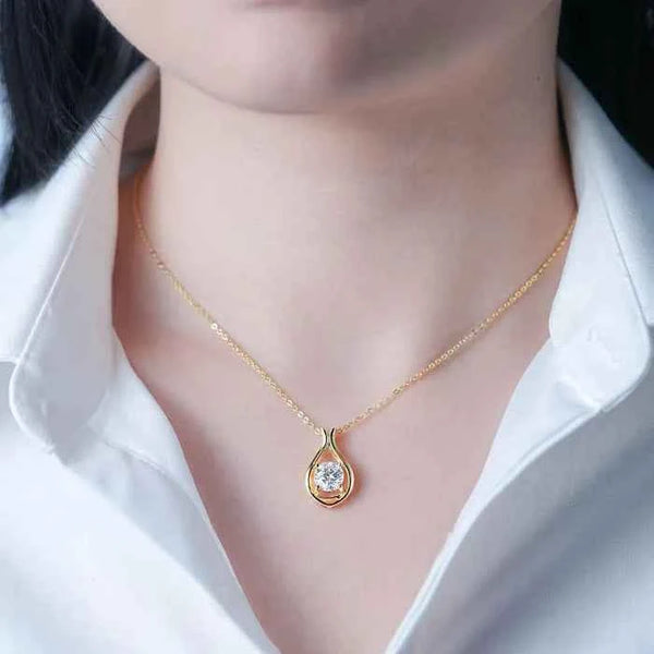 2ct cubic zirconia necklace in silver-plated alloy — primary view