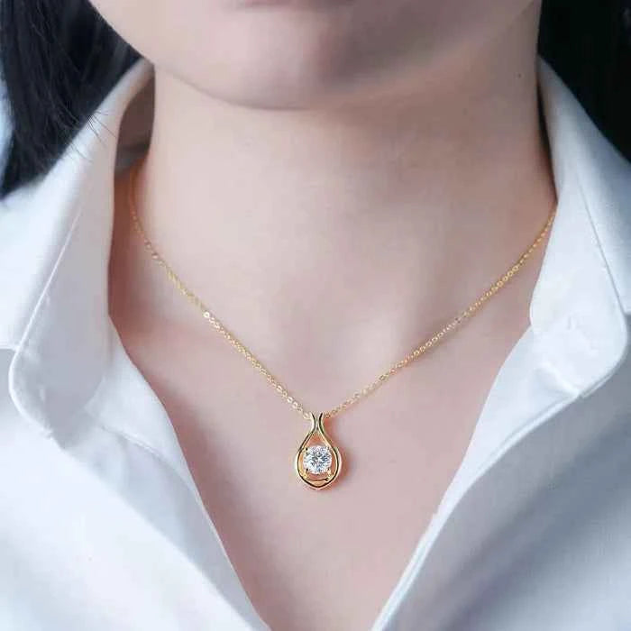 2ct cubic zirconia necklace in silver-plated alloy — primary view Main image