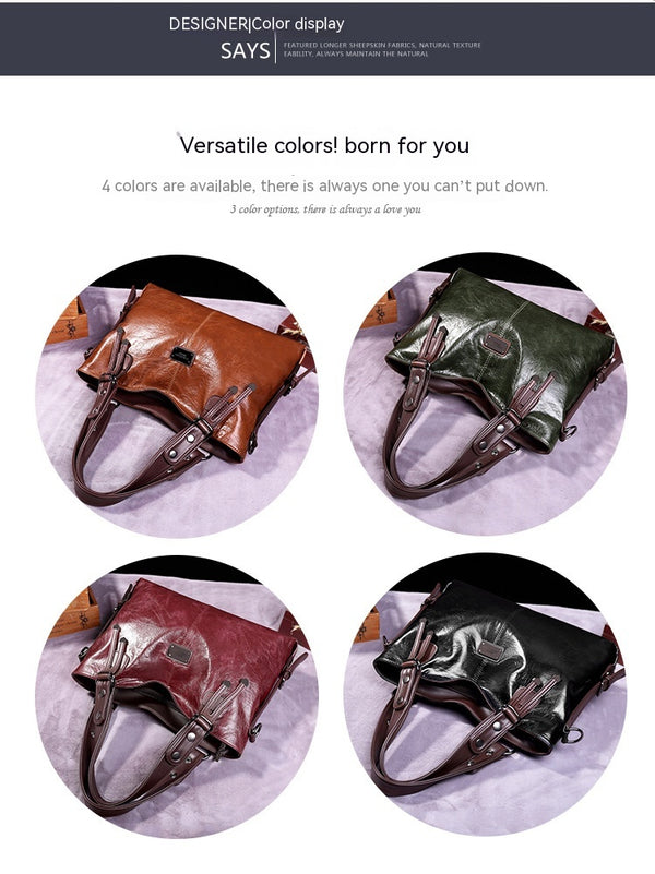 Retro Faux Leather Tote Bag for Women, product view 8