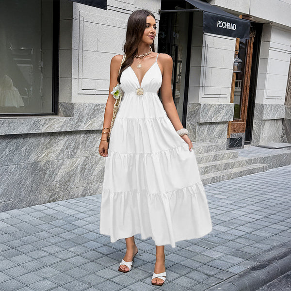 Elegant Sleeveless Slip Dress for Women, angled product view