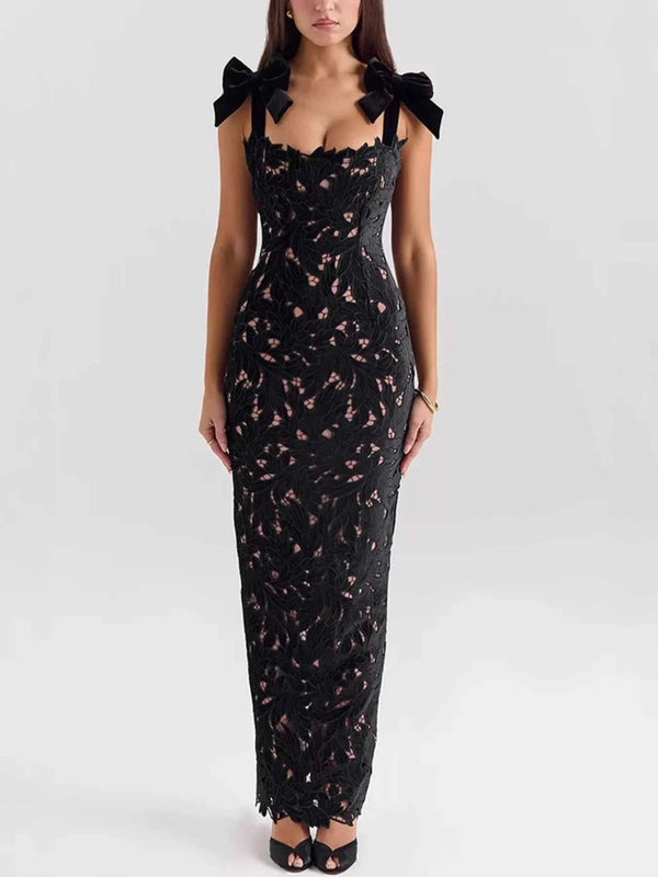 Lace cutout maxi dress — additional view 3