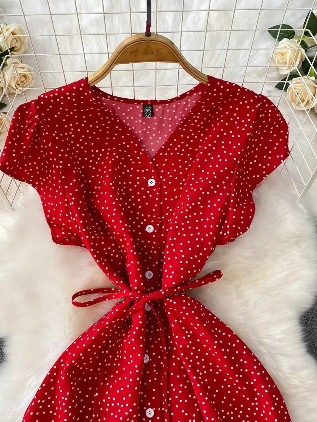 Vintage polka dot dress — additional view 10