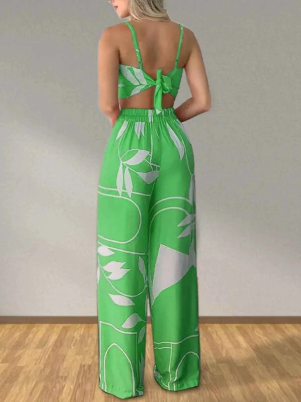 Tropical print spaghetti strap set — additional view 5