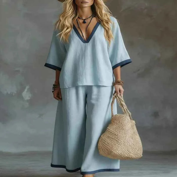 Contrast trim two-piece set — additional view 3