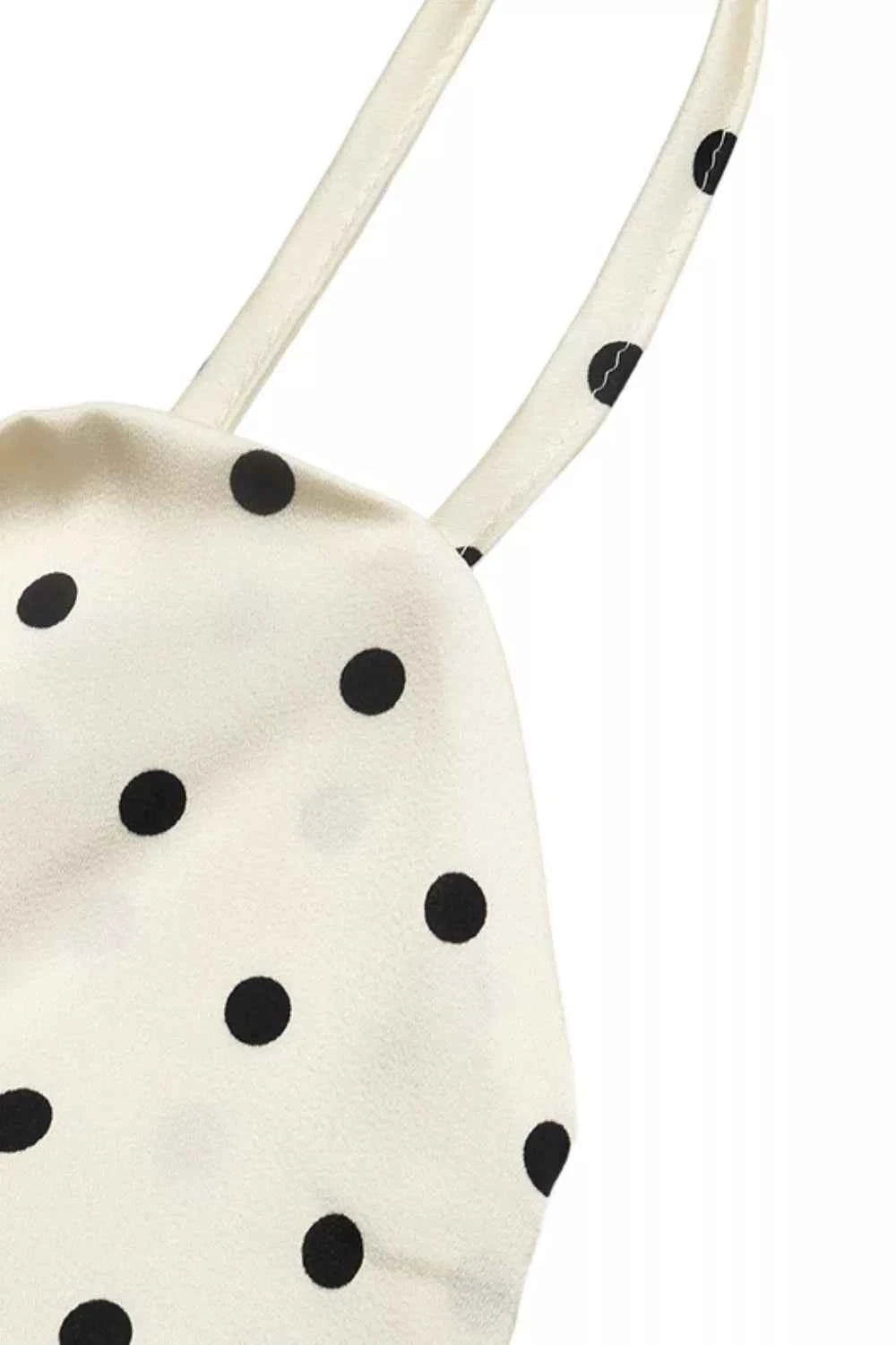 Polka dot tie-front cutout maxi dress — additional view 8