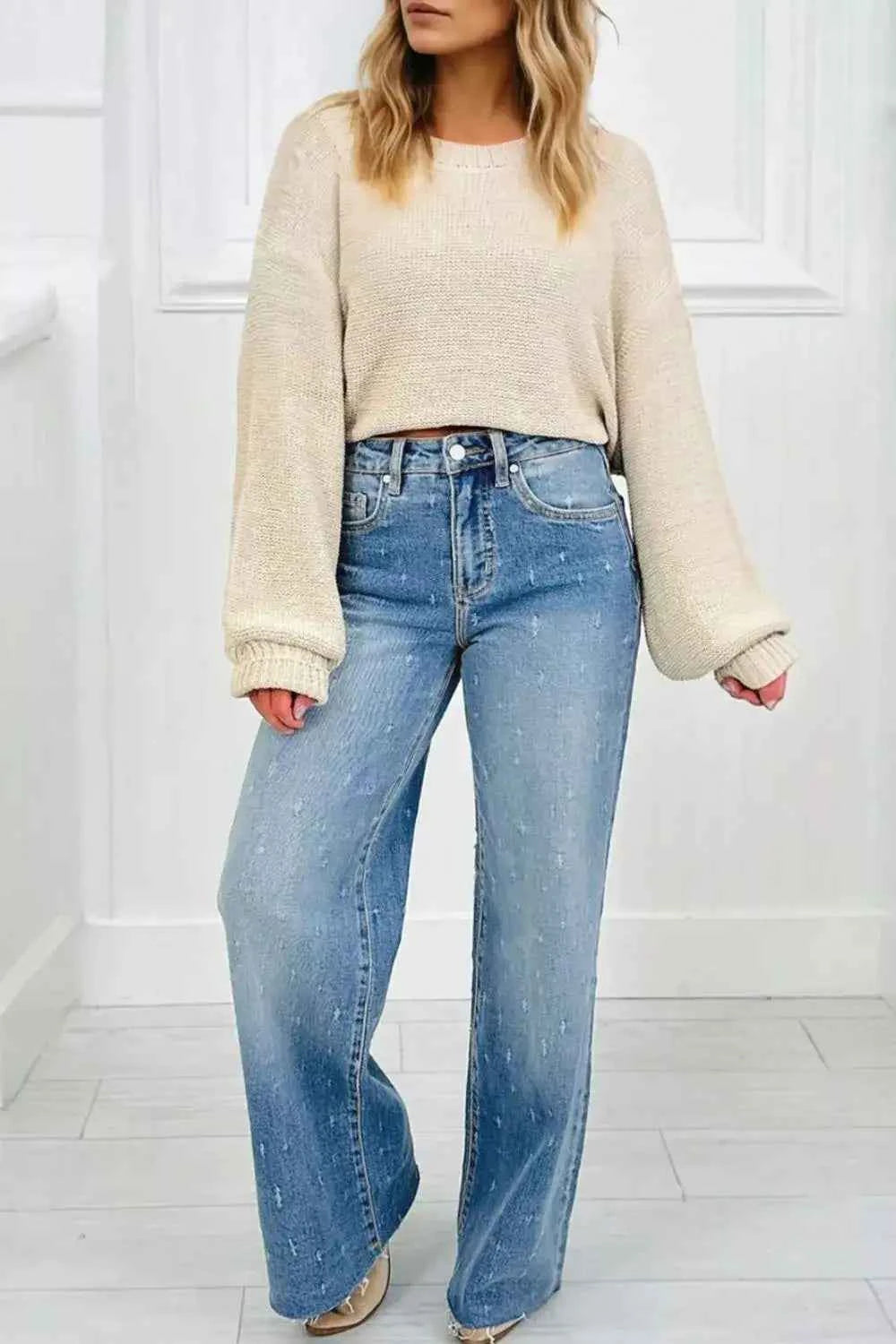 Distressed tummy control jeans — additional view 3